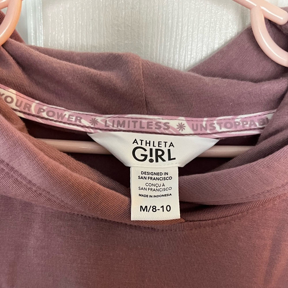 NWT!! Athleta Girls cozy hooded sweat shirt - Picture 4 of 5
